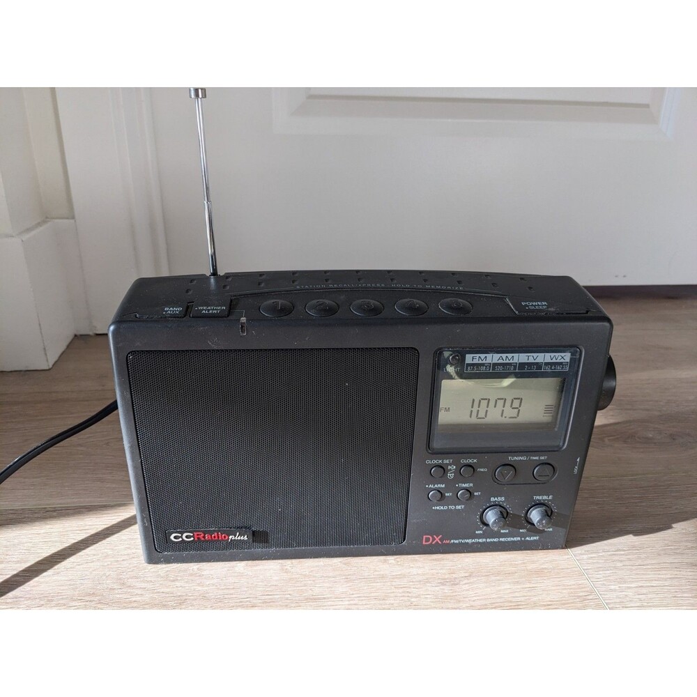 Sangean CC Radio Plus DX AM FM TV Weather Band Receiver Tested Working Well